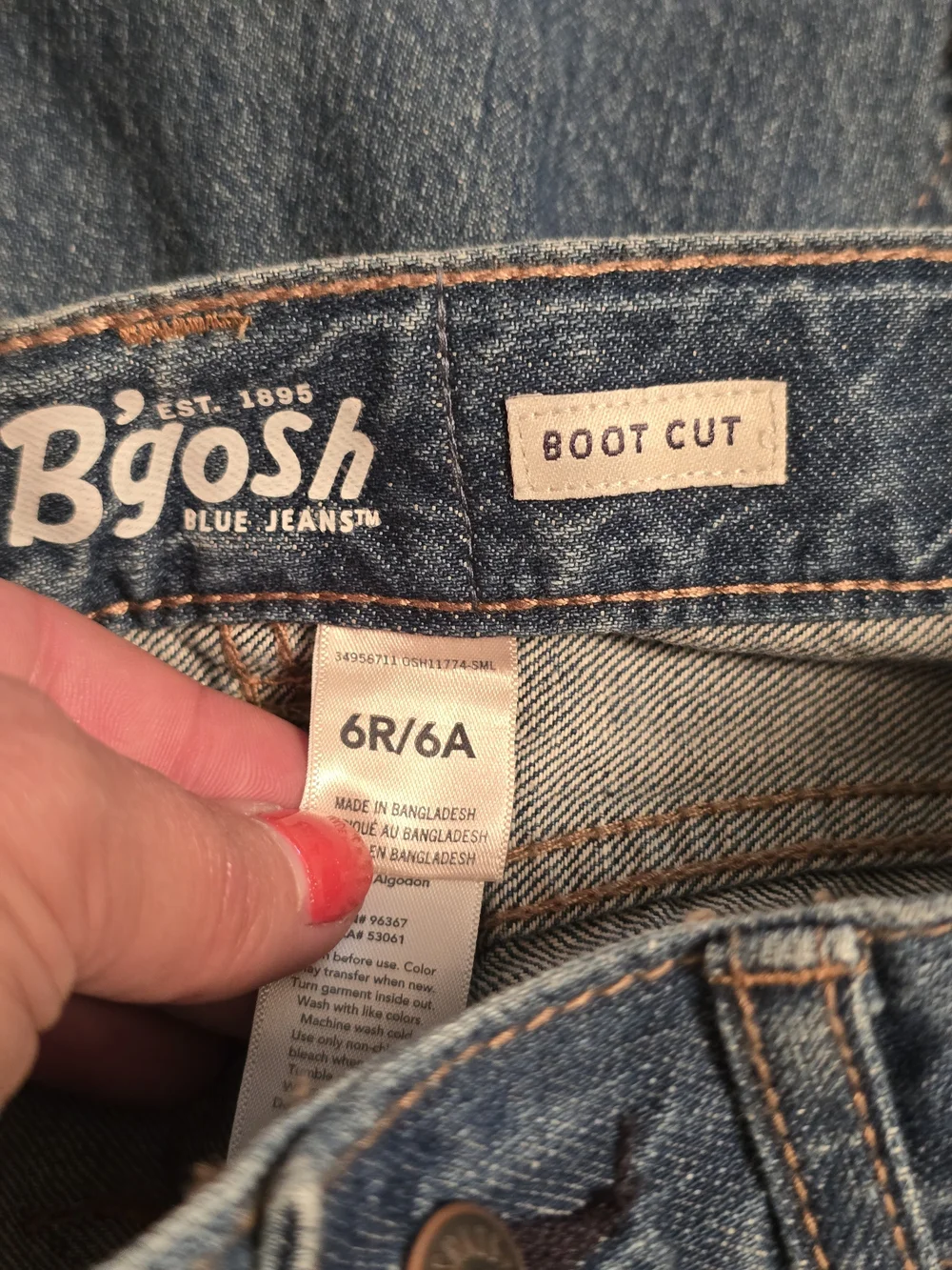 OshKosh B'gosh Boys Bootcut Denim Jeans Size 6R NWT